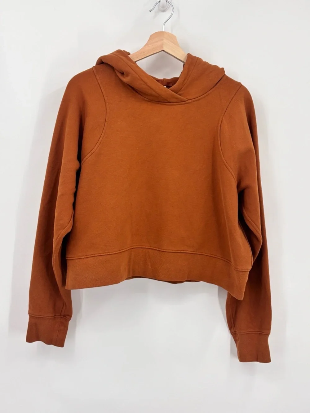 lululemon athletica Cropped All Yours Hoodie Rustic Clay brown stretch Sz 10